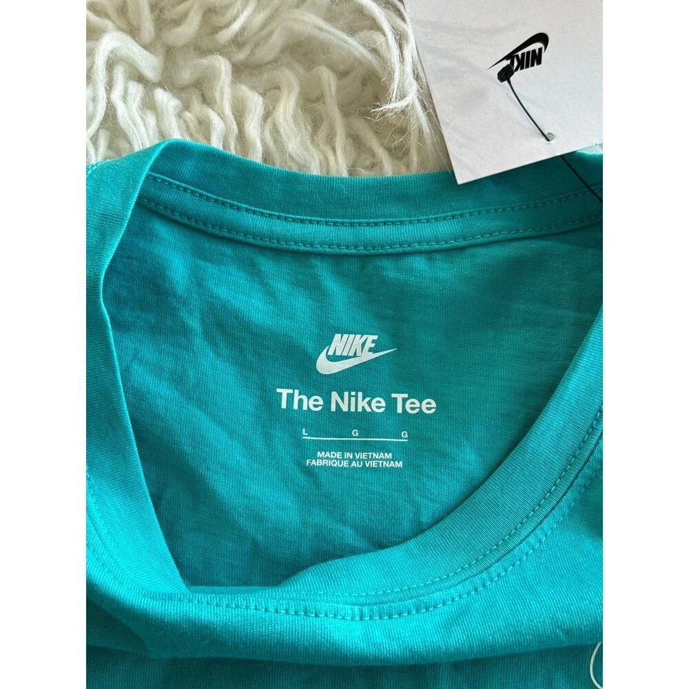 Nike Club Sleeveless Crop Logo Tee Dusty Cactus Size Large